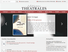 Tablet Screenshot of editionstheatrales.fr